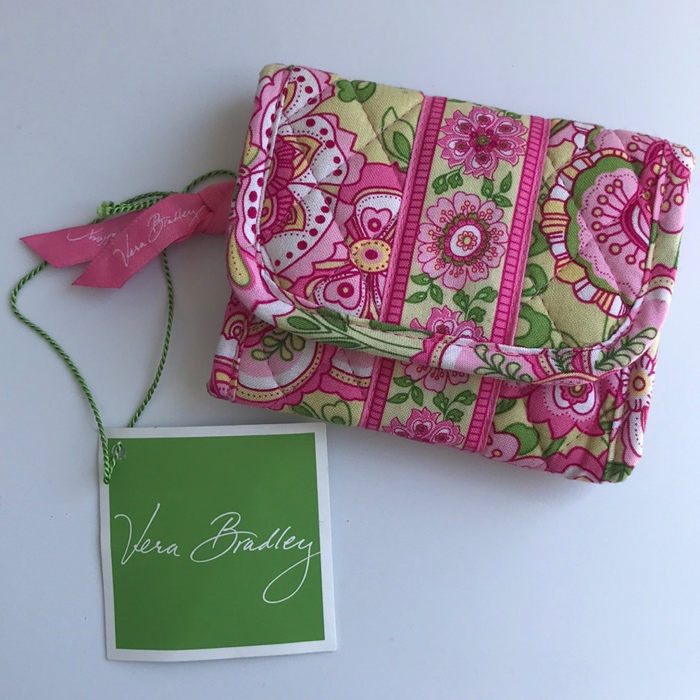 VERA BRADLEY New Pink Green Wallet